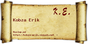 Kobza Erik névjegykártya